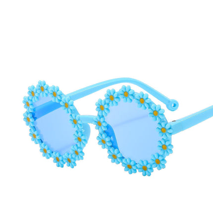 Children's Fun Sunflower Round Frame Trend Cute Party Vacation Leisure Sunscreen Sunglasses