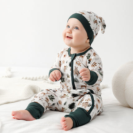 Baby Bamboo Fiber Printed Jumpsuits Babygrow