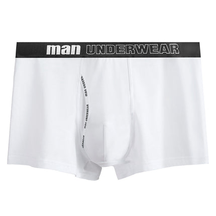 Men's Pure Cotton Breathable Mid-rise Sporty and Cute Boxer Briefs