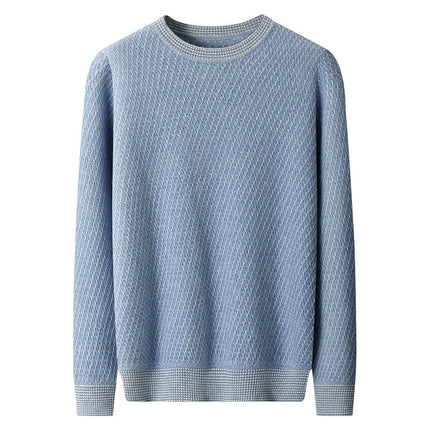 Wholesale Men's Autumn Winter Round Neck Knitted Cashmere Sweater