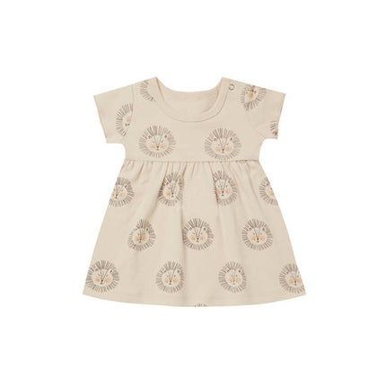 Wholesale Girls Summer Short Sleeve Dress Baby Cotton Printed Princess Dress