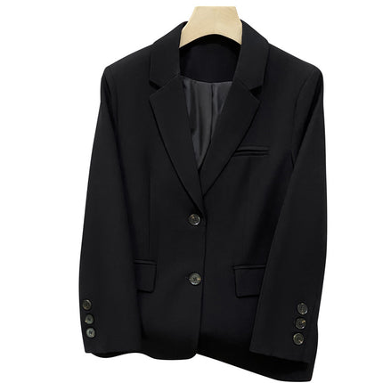 Wholesale Women's Spring and Autumn Straight Casual Black Blazer