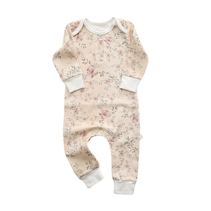 Infant Printed Onesies Treasure Spring Envelope Collar Cotton Romper