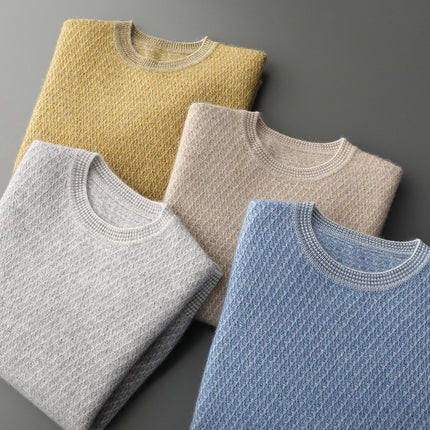 Wholesale Men's Autumn Winter Round Neck Knitted Cashmere Sweater