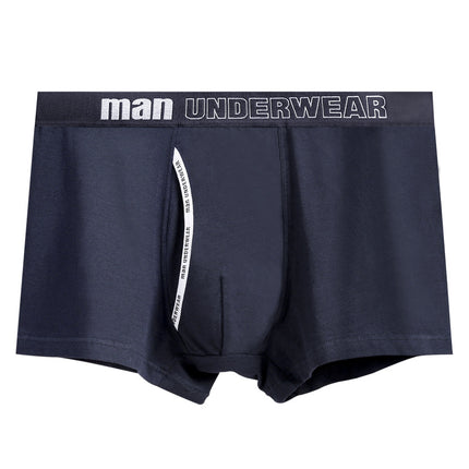 Men's Pure Cotton Breathable Mid-rise Sporty and Cute Boxer Briefs