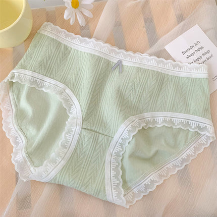 Wholesale Women's Antibacterial Cute Large Size Mid-Rise Cotton Briefs