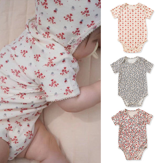 Newborn Baby Side-snap Infant Summer Thin Cotton Triangular Bodysuit