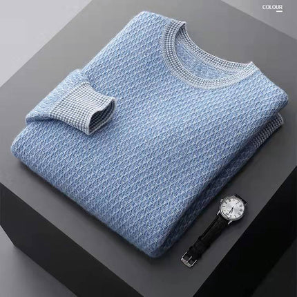 Wholesale Men's Autumn Winter Round Neck Knitted Cashmere Sweater