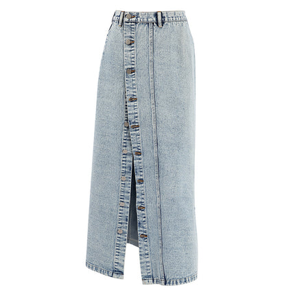 Wholesale Ladies Denim Skirt Long Skirt Women's Summer Asymmetric Skirt