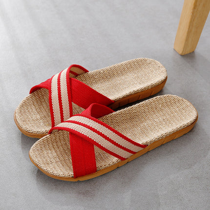 Wholesale Summer Hemp and Linen Household Slippers