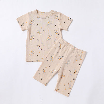 Wholesale Baby Summer Cotton Short Sleeve Two-Piece Set