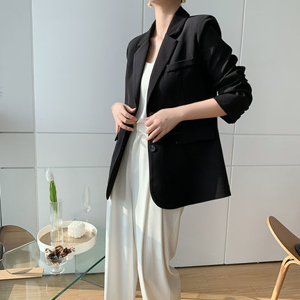 Wholesale Women's Autumn Solid Color Loose Casual Blazer