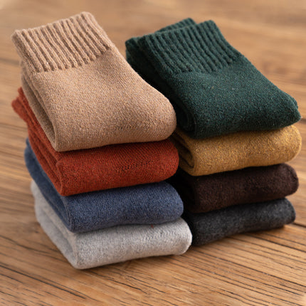 Wholesale Women's Winter Warm Wool Solid Color Thickened Terry Socks