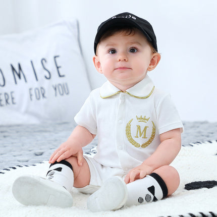 Infant Baby Boys Rompers Summer Short Sleeve Bodysuit