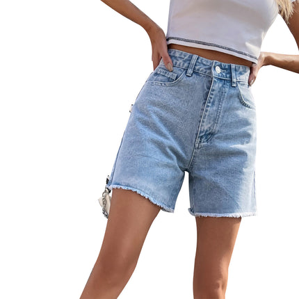 Women's Casual High-waisted Loose Denim Shorts