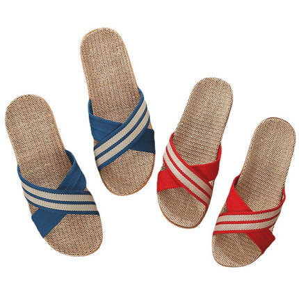 Wholesale Summer Hemp and Linen Household Slippers 