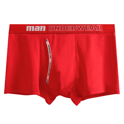 Men's Pure Cotton Breathable Mid-rise Sporty and Cute Boxer Briefs