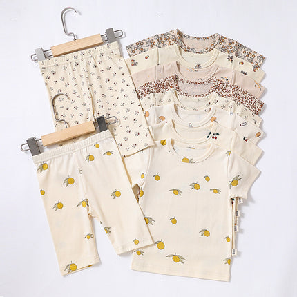 Wholesale Baby Summer Cotton Short Sleeve Two-Piece Set