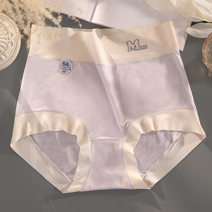 Women's Silk Modal Cotton Plus Size Antibacterial High Waist Seamless Panty