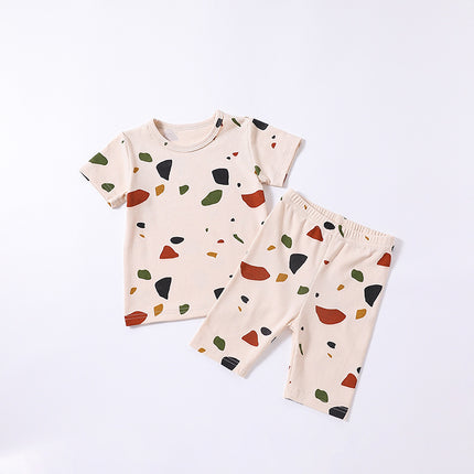 Infant Baby Summer Thin Cotton Short Sleeves T-shirts  Shorts Set