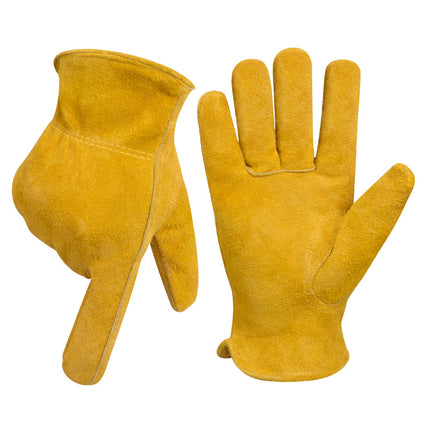 Wholesale Resistant To High Temperature 350℃ Heat Insulation Short Cowhide Gloves