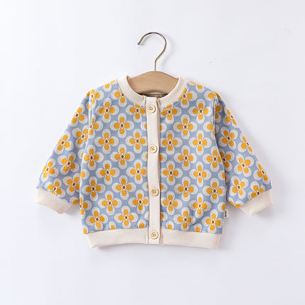 Wholesale Newborn Baby Autumn Coat Children's Long Sleeve Cardigan Sweater Top