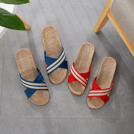 Wholesale Summer Hemp and Linen Household Slippers