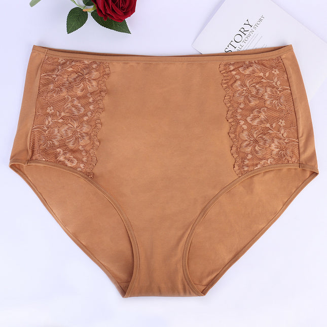 Wholesale Plus Size Women's High Waist 100% Cotton Crotch Briefs