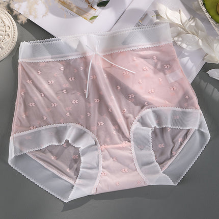 Women's Summer Seamless Thin High Waist Ice Silk Large Size Underwear 