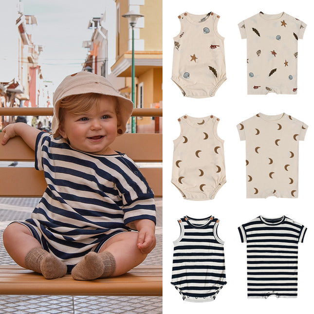 Wholesale Newborn Baby Summer Cotton Short-sleeved Babygrow