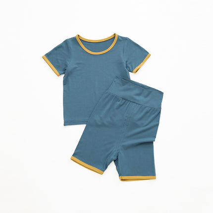 Wholesale Newborn Clothes Baby Summer Suit Modal Ice Silk Short-sleeved Two Piece Set