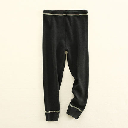 Wholesale Kids Fall Winter Warm Brushed High Waist Thickened Long Johns