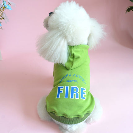 Pet Hoodies Dog Autumn Clothes Teddy Bichon Small Dog Hooded Printed Casual Wear Dog Bipeds