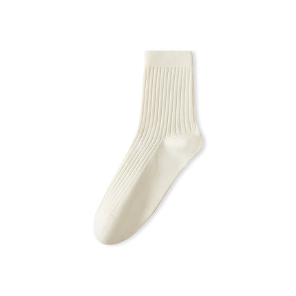 Men's Fall Winter Cotton Antibacterial Deodorant Sports Breathable Mid-calf Socks