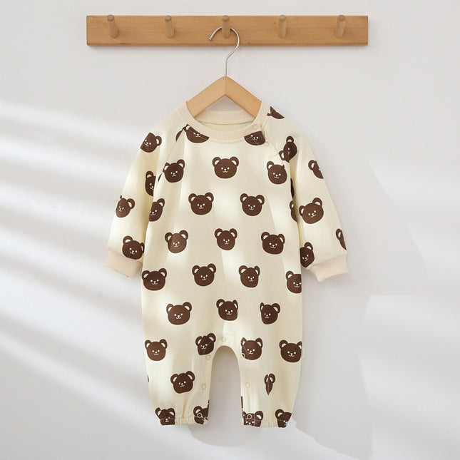 Infant Spring Cotton Babygrow Newborn Baby Cartoon Printed Romper