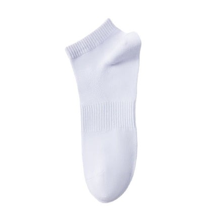 Men's Spring Summer Boat Socks Mesh Breathable Sweat-absorbent Short-tube Cotton Socks 