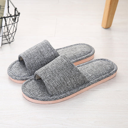 Wholesale Men's Spring and Autumn Home Non-Slip Linen Slippers