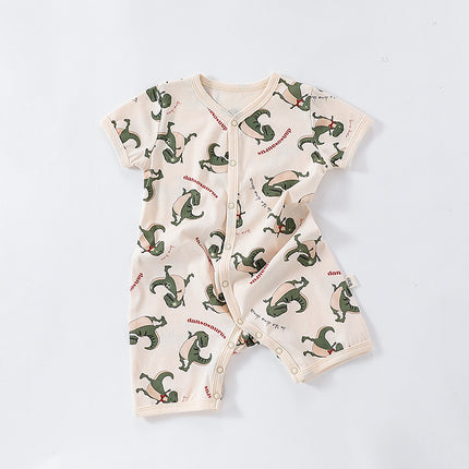 Newborn Baby Summer Thin Short-sleeved Jumpsuit Breathable Rompers