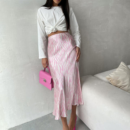 Women's Summer Printed Midi Fishtail Skirt