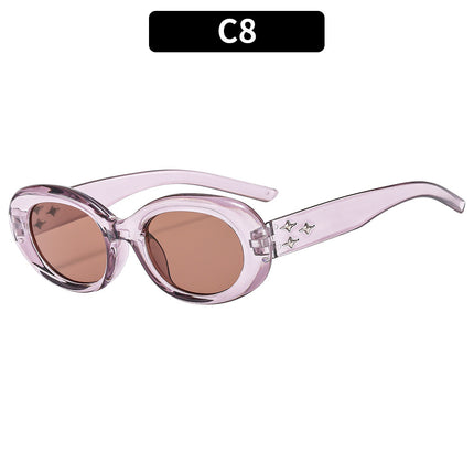 Women's Cat Eye Oval Fashion Personalized Trendy Sunglasses 