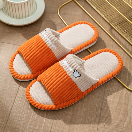 Men's / Women's Fall Winter Thick-soled Non-slip Linen Home Indoor Slippers