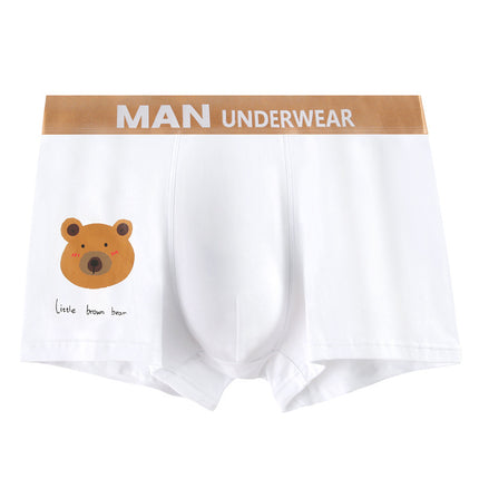 Men's Pure Cotton Mid-rise Breathable Loose Boxer Briefs Underwear