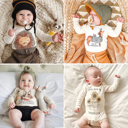 Newborn Baby Cotton Thin Romper Infant Triangle Bodysuit