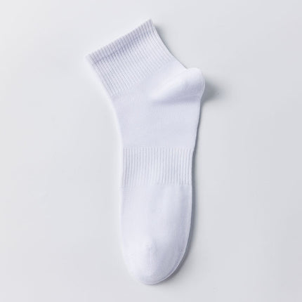 Men's Spring Summer Boat Socks Mesh Breathable Sweat-absorbent Short-tube Cotton Socks 