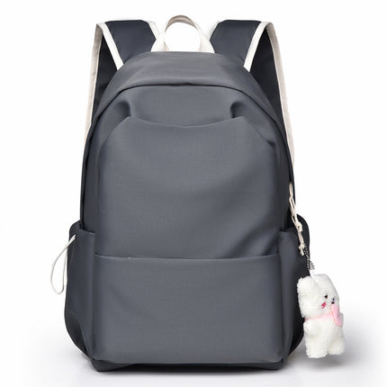 Men's and Women's Casual Backpacks with Cute Pendants for Students Large Capacity Backpacks 