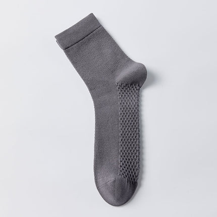 Wholesale Men's Summer Anti-odor Antibacterial and Sweat-absorbent Cotton Mid-calf Socks