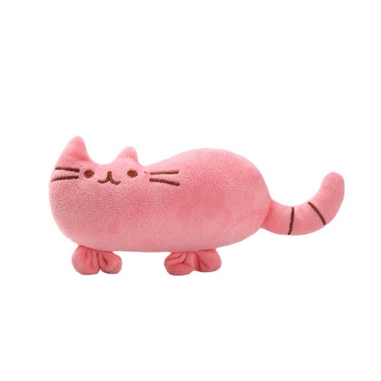 Wholesale Pet Plush Expression Cartoon Cat Shape Toy Teeth Resistant Cat Toy 