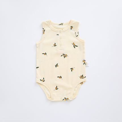 Newborn Summer Sleeveless Siamese Bodysuit Infant Cotton Triangle Romper