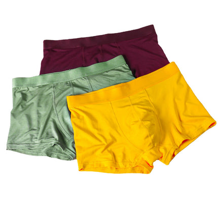 Wholesale Golden Yellow Modal Men's Underwear Boxer Briefs