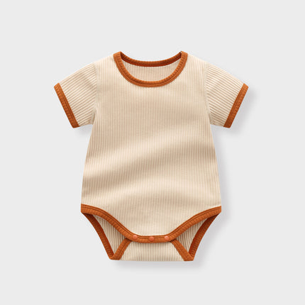 Newborn Baby Short Sleeve Triangle Romper Infants Jumpsuit Bodysuit